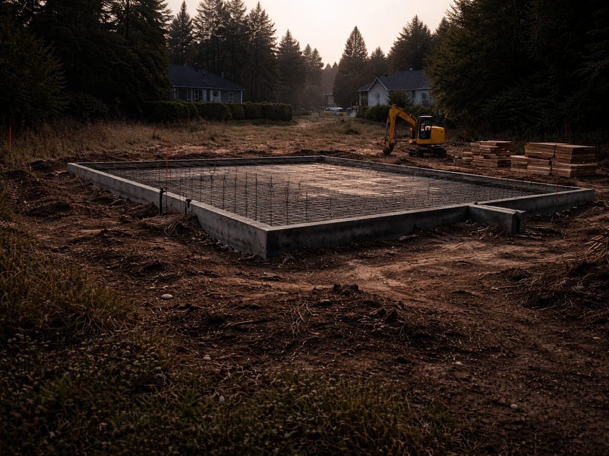 Výkop základov pre rodinný dom — po